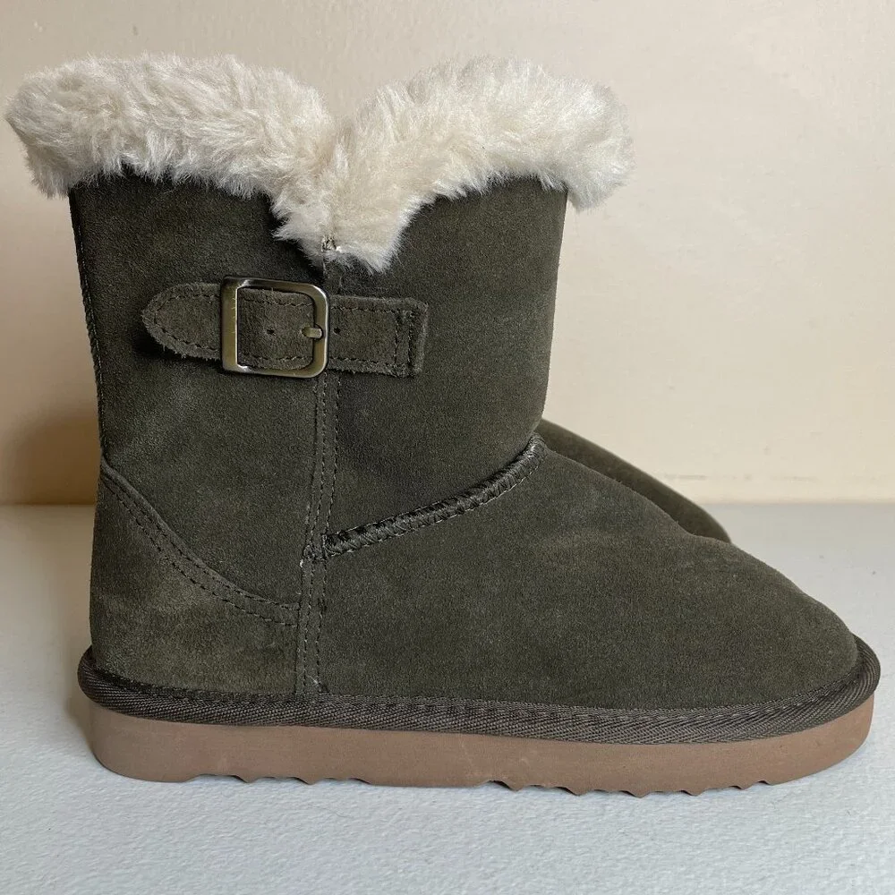 Macy's Style & Co Suede Leather Faux Fur Lined Boots Size 5